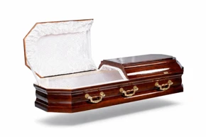 Гроб лакированный восьмигранный №2